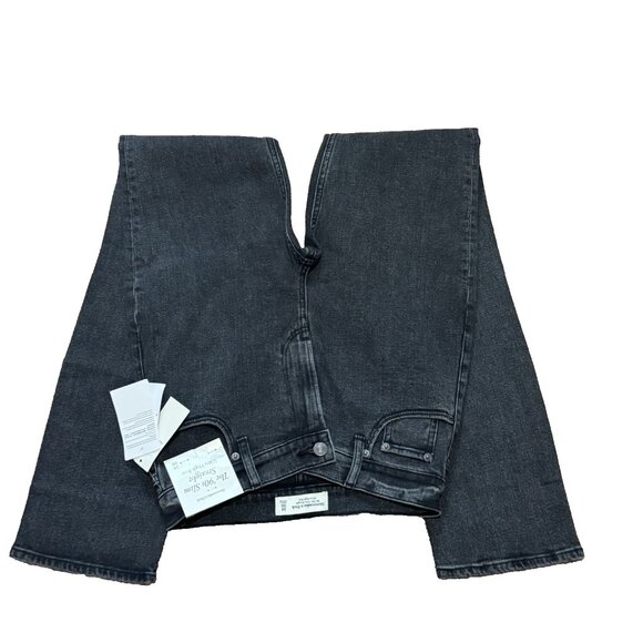 Abercrombie & Fitch Women's The 90's Slim Straight Ultra High-Rise Black Size 24 - Picture 2 of 10